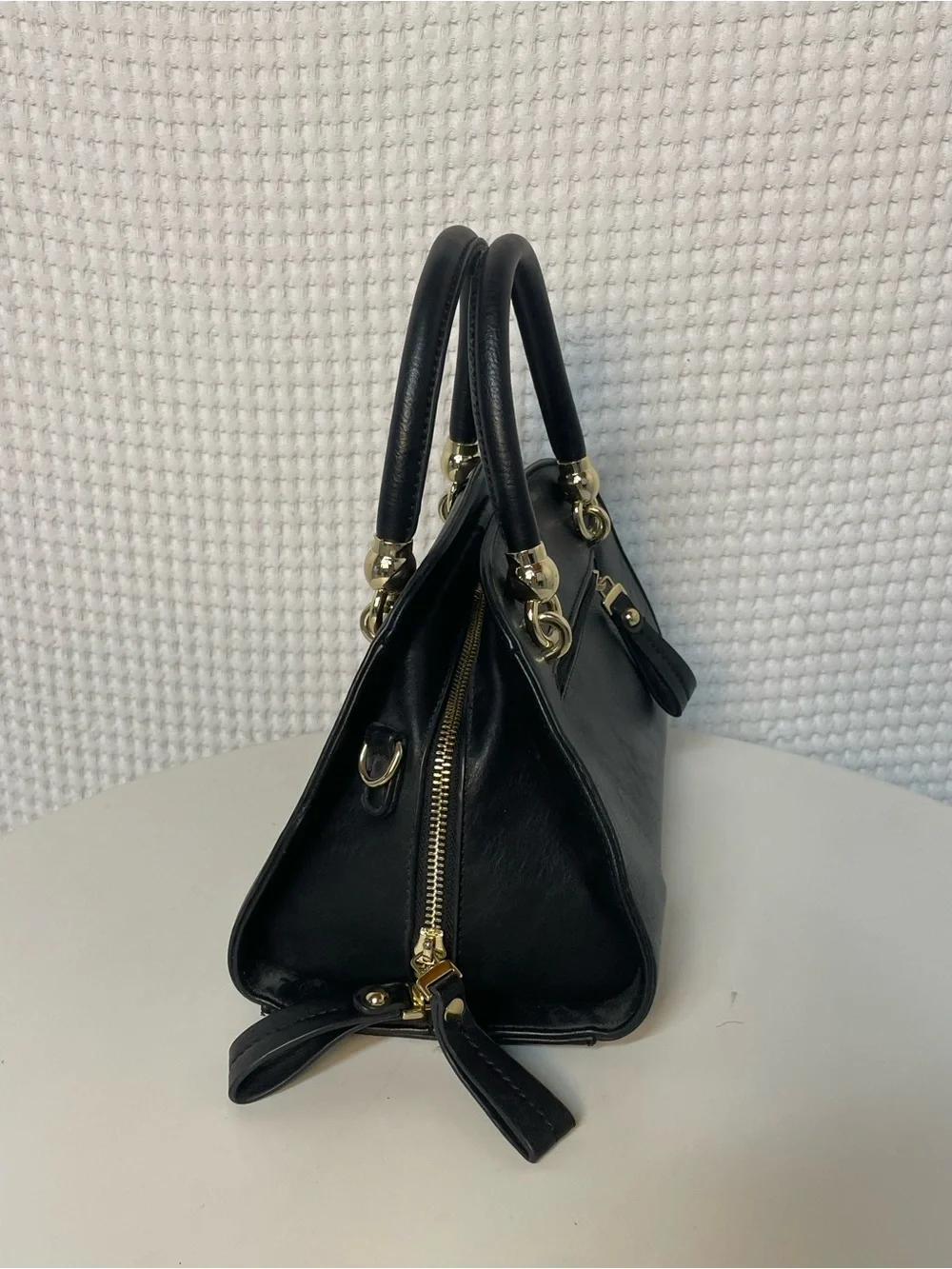 Simply Noelle Top-Handle Satchel Handbag Purse with Gold Hardware